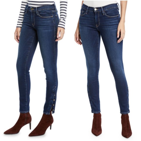 Frame Le Skinny de Jeanne Snap Leg Skinny Jean - Picture 1 of 13